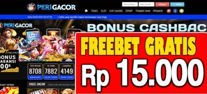 Freebet Gratis Tanpa Deposit Rp 15.000 Dari PERIGACOR