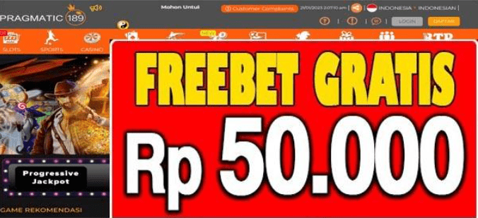 Freebet Gratis Tanpa Deposit Rp 50.000 Dari PRAGMATIC189