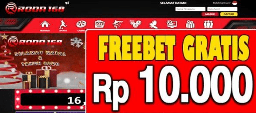 Freebet Gratis Tanpa Deposit Rp 10.000 Dari RODA168